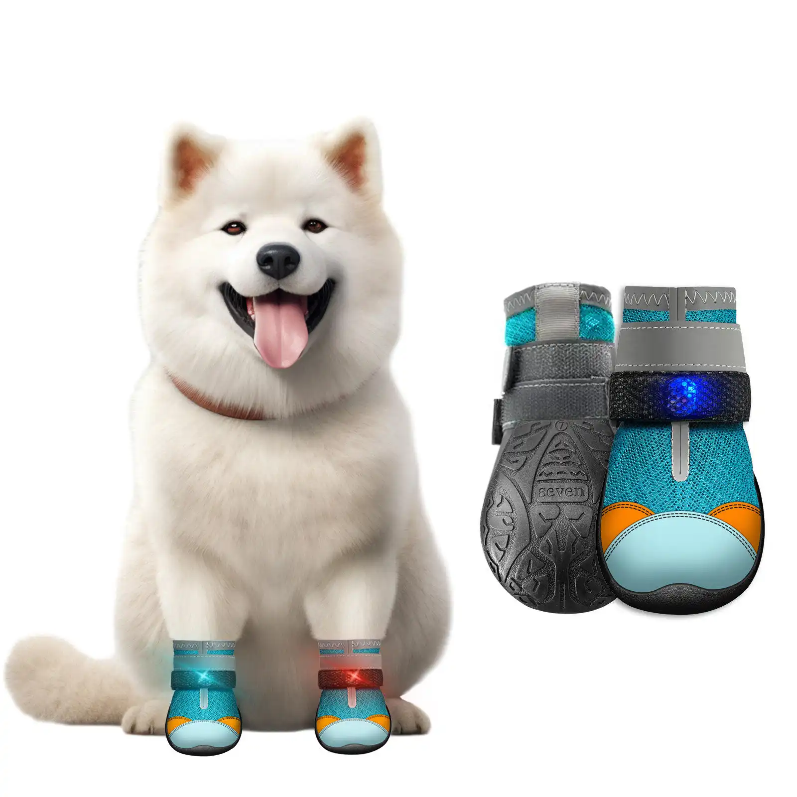 LumiPaws™ LED Waterproof Dog Boots – Anti-Slip Winter Paw Protection
