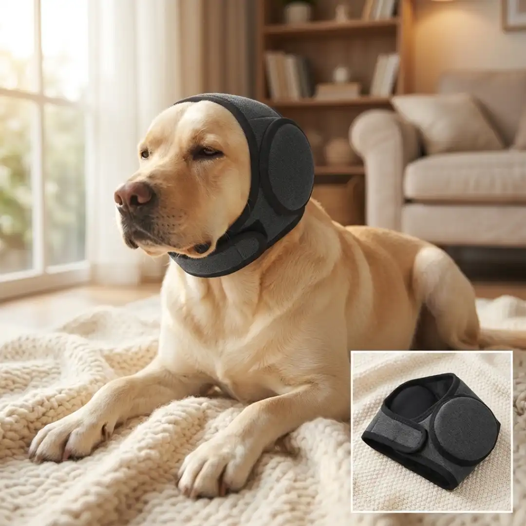 Noise-Cancelling Calming Earmuffs No-Shake Dog Ear Cover Muffs